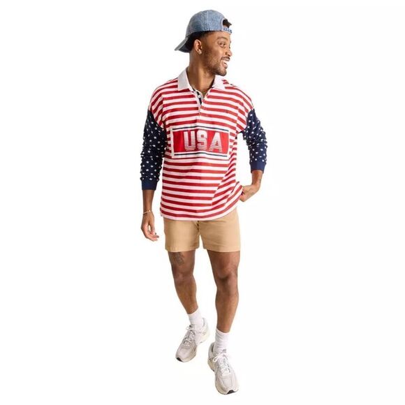 Chubbies Men’s Legacy Shirt in Multi Red White Blue Size Small NWT - Picture 2 of 9
